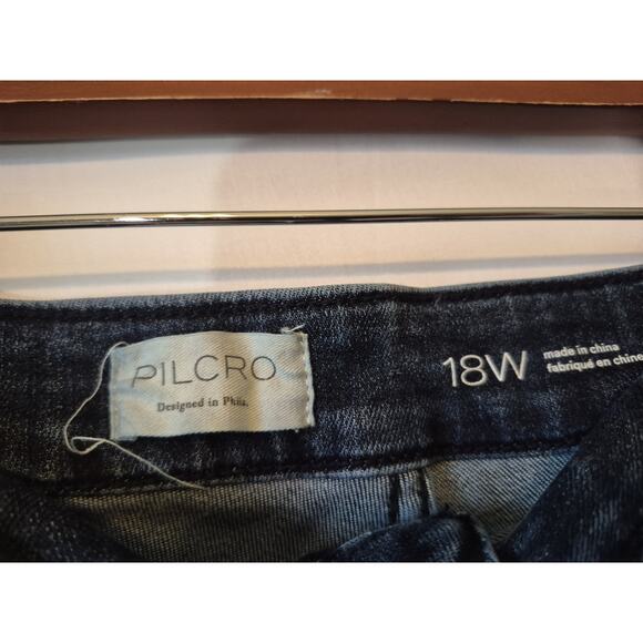 Anthropologie Pilcro Dark Wash Womens Flare Leg Jeans 18W X 30.5 - Picture 4 of 6